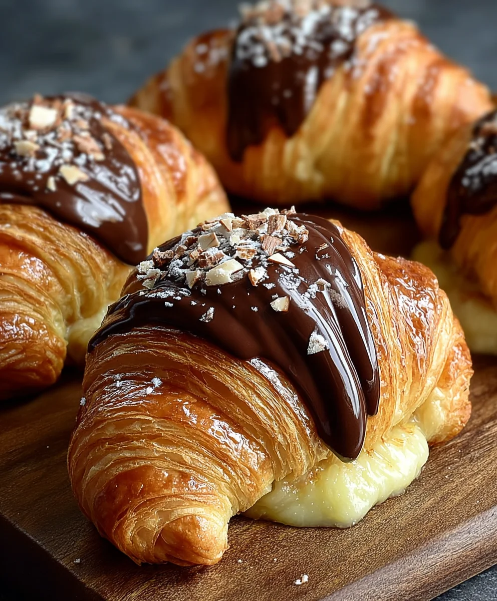 Boston Cream Pie Croissants- Decadent Delight