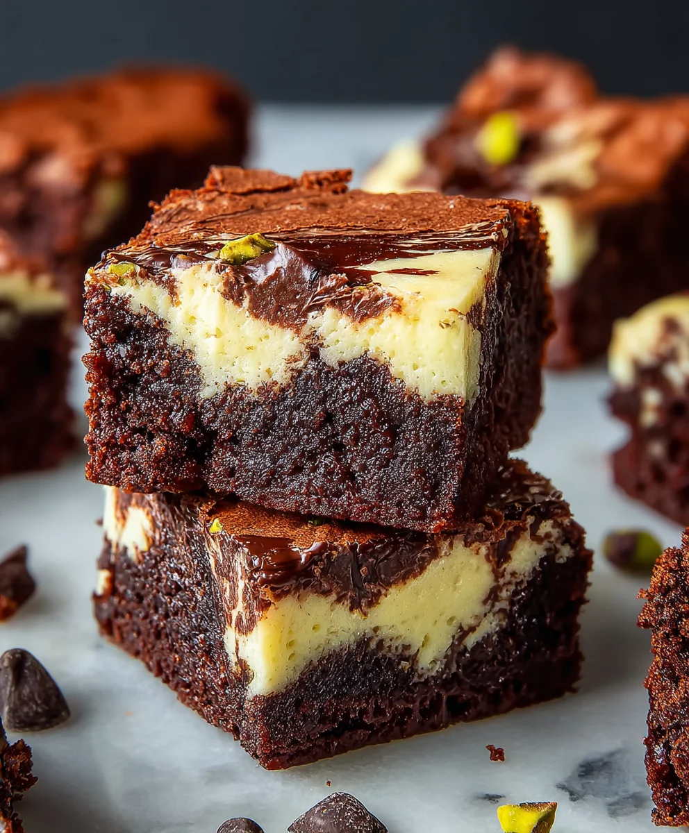 Pistachio Cheesecake Brownies- Decadent Dessert Bliss