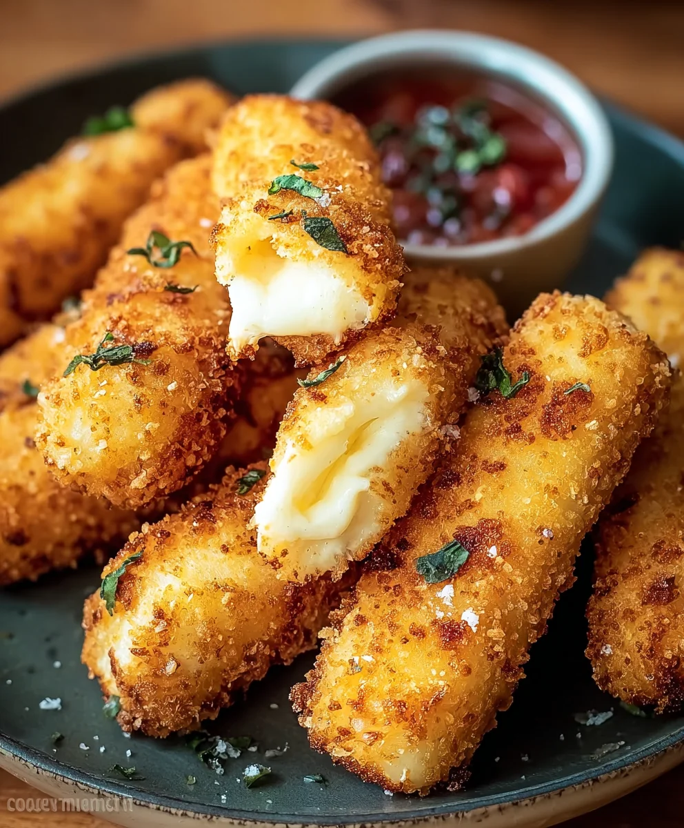Crispy Air Fryer Mozzarella Sticks Recipe