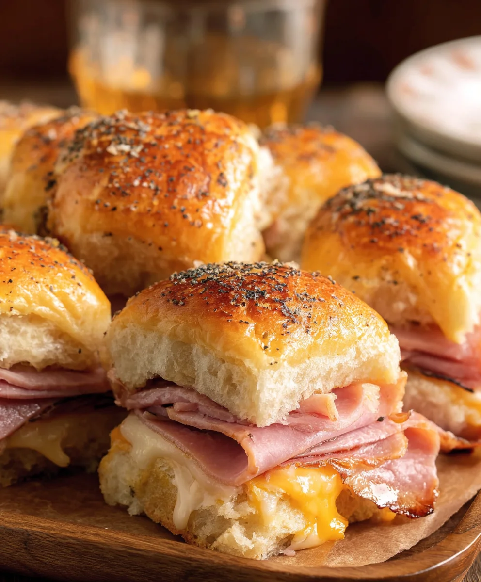 Baked Beef Beef Ham Cheese Sliders Recipe