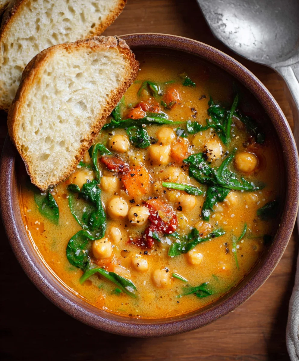 Tuscan Garbanzo Bean Soup - Hearty & Delicious Recipe