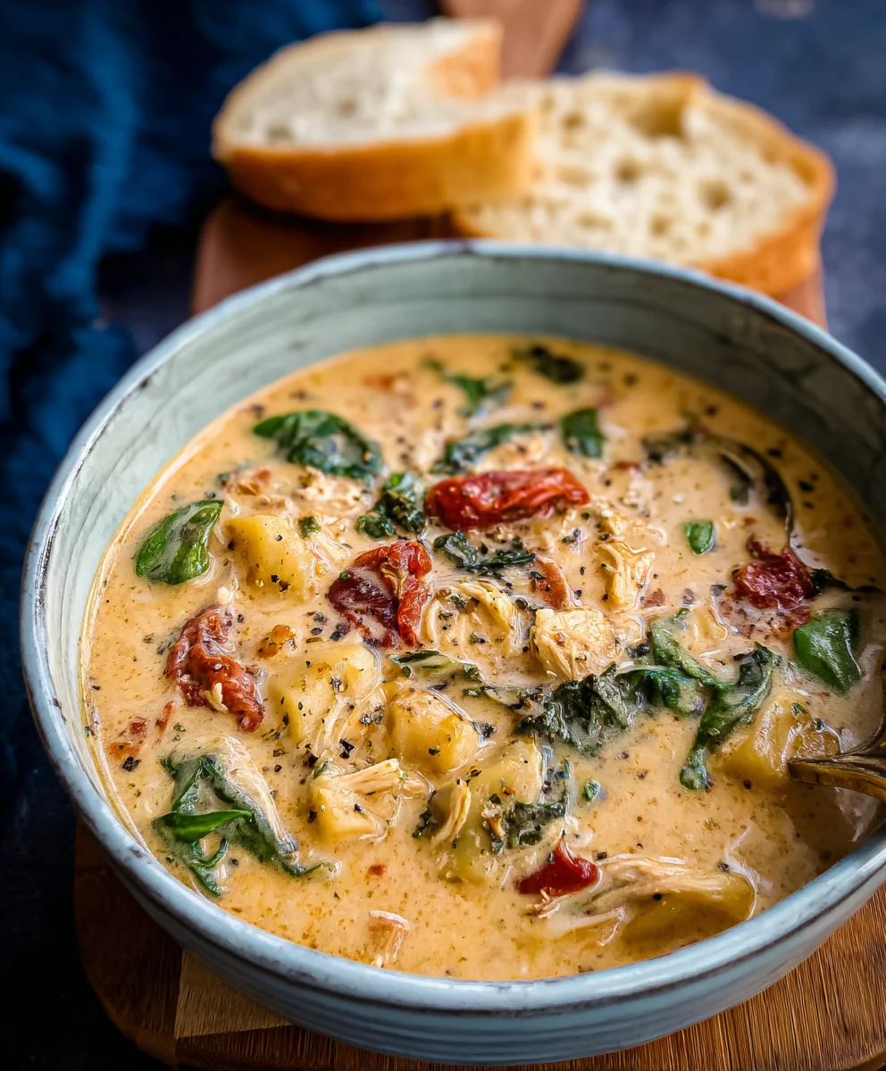 Creamy Tuscan Chicken Soup - A Delicious Treat
