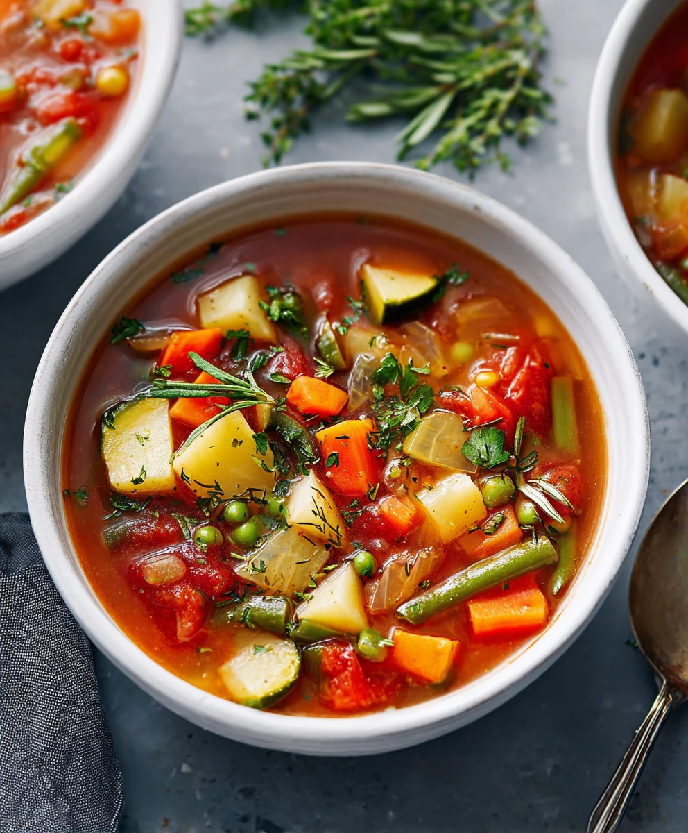 Easy Vegetable Soup - Quick & Healthy Homemade Recipe