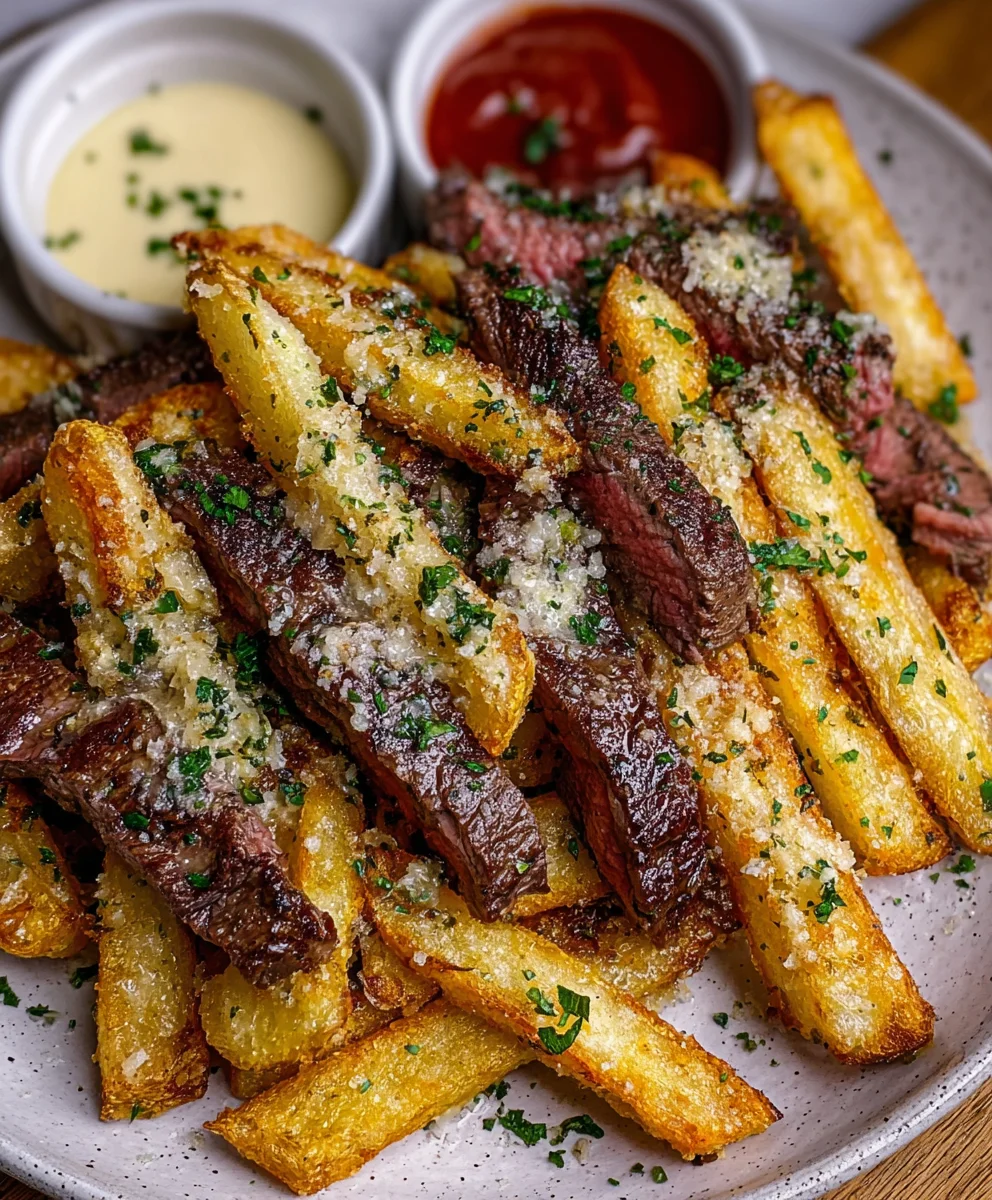 Garlic Parmesan Steak Fries - Crispy Flavorful Sides