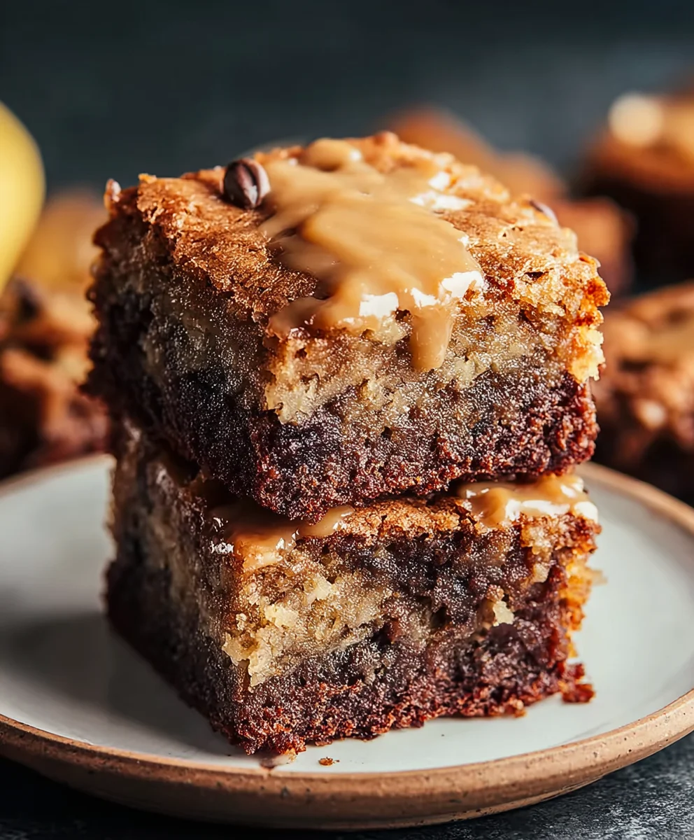 Homemade Banana Bread Brownies-Best Chewy Treat