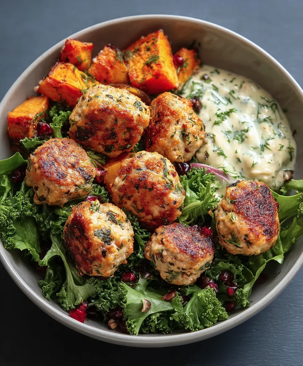 Herby Beef Meatball Bowl-Fresh & Flavorful Dinner