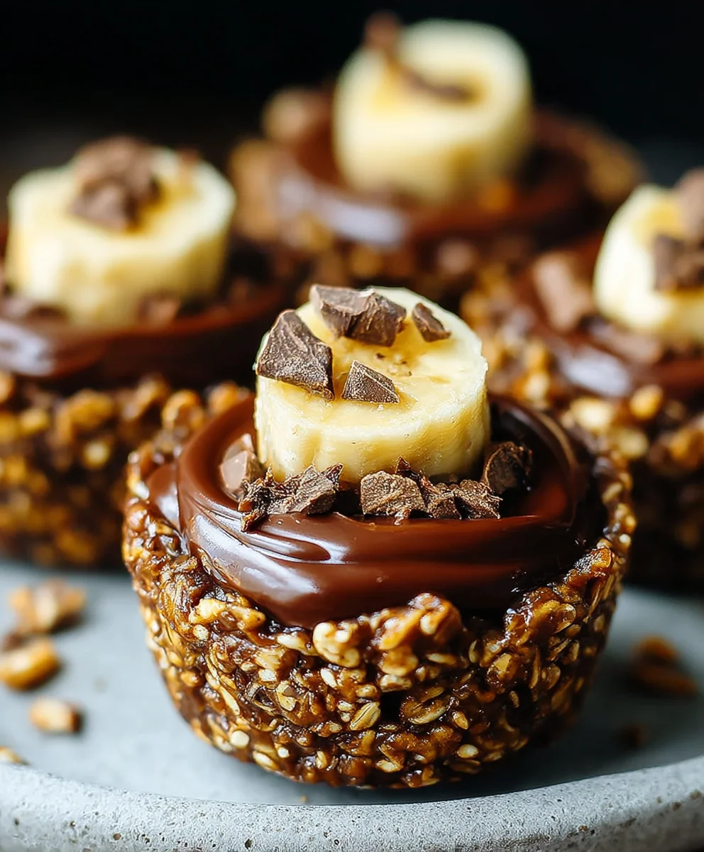 Chocolate Granola Cups-Peanut Butter Filling Delight