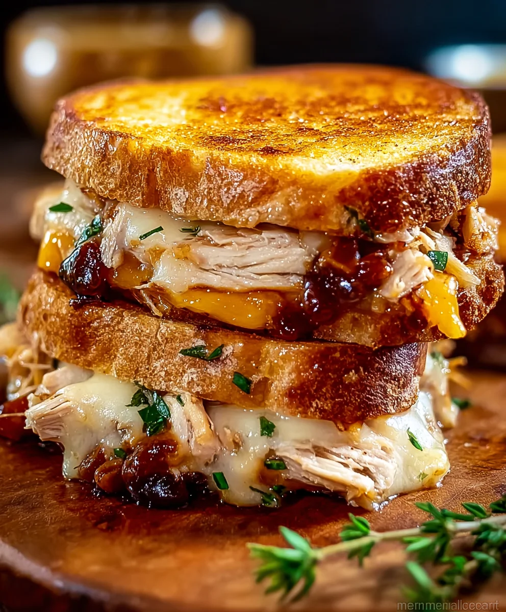 BBQ Chicken Grilled Cheese - Easy Delicious Recipe