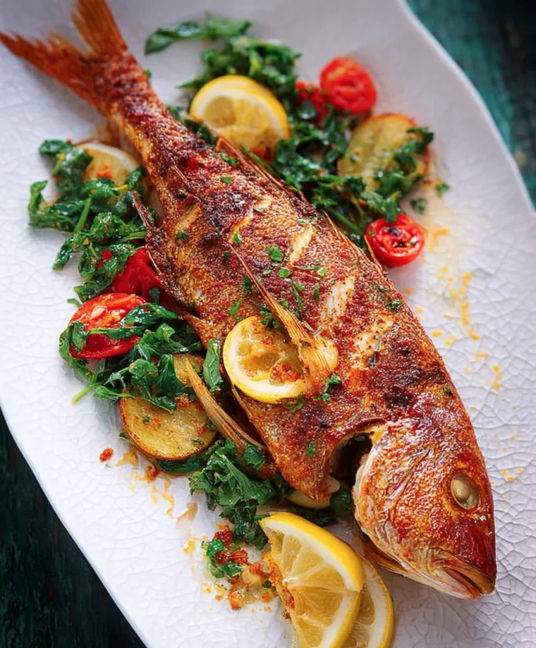 Easy Oven Baked Whole Yellowtail Snapper Recipe