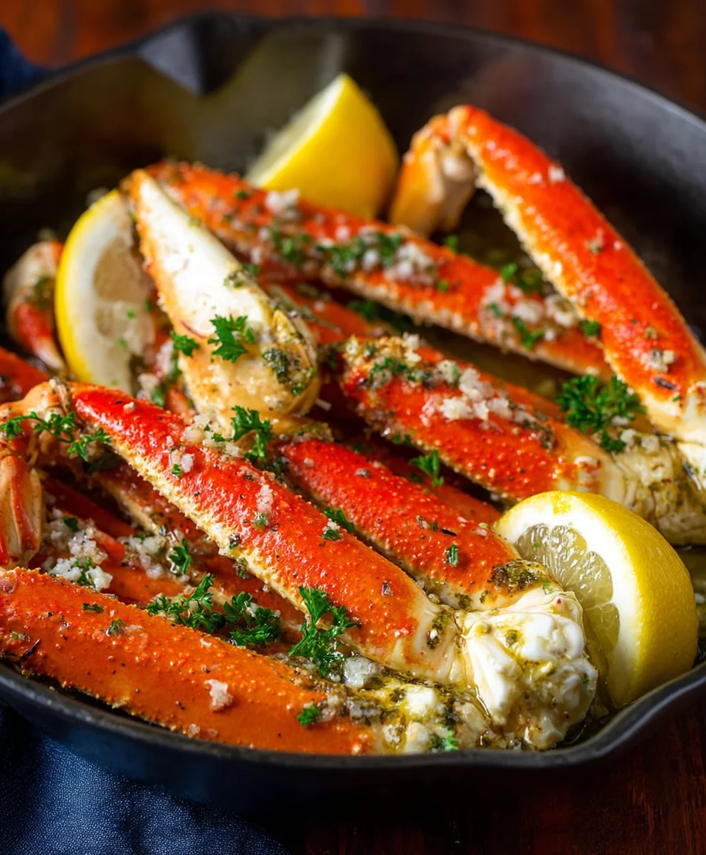Garlic Butter Crab Legs- Delicious Seafood Feast