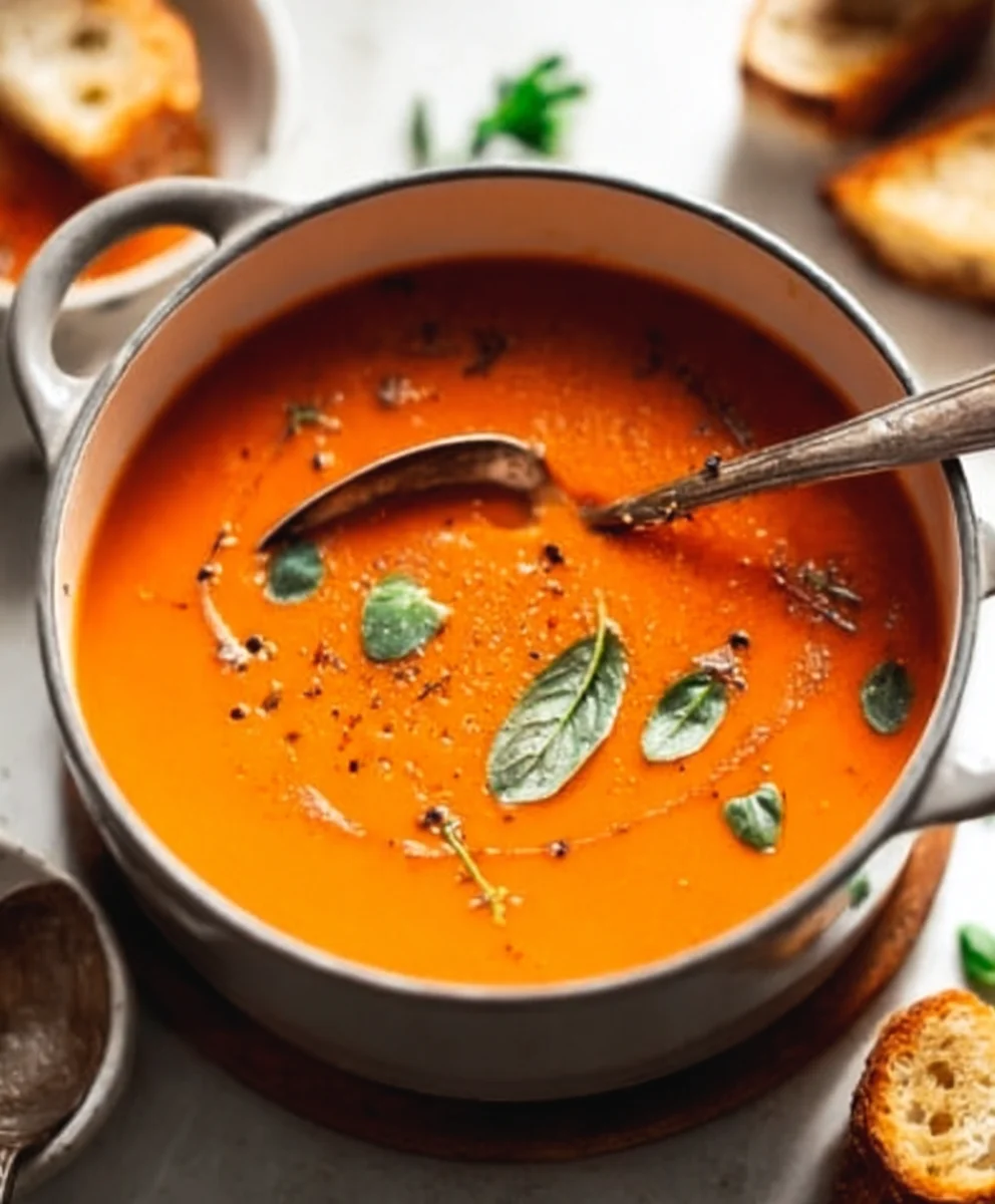 Creamy Tomato Soup From Canned Tomatoes Cozy Winter Meal