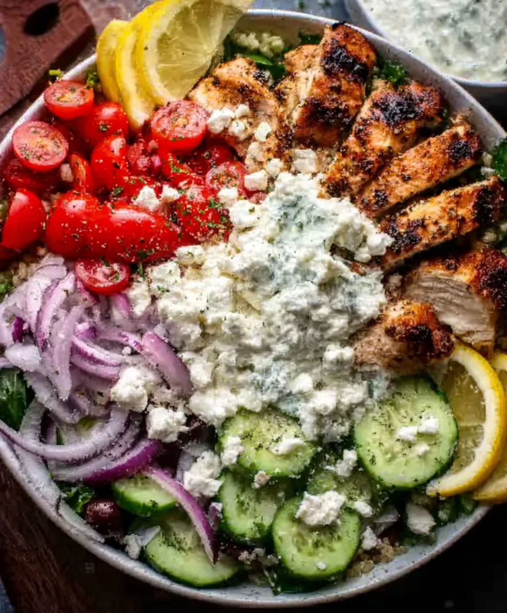 Easy Greek Chicken Bowls- Flavorful Mediterranean Meal