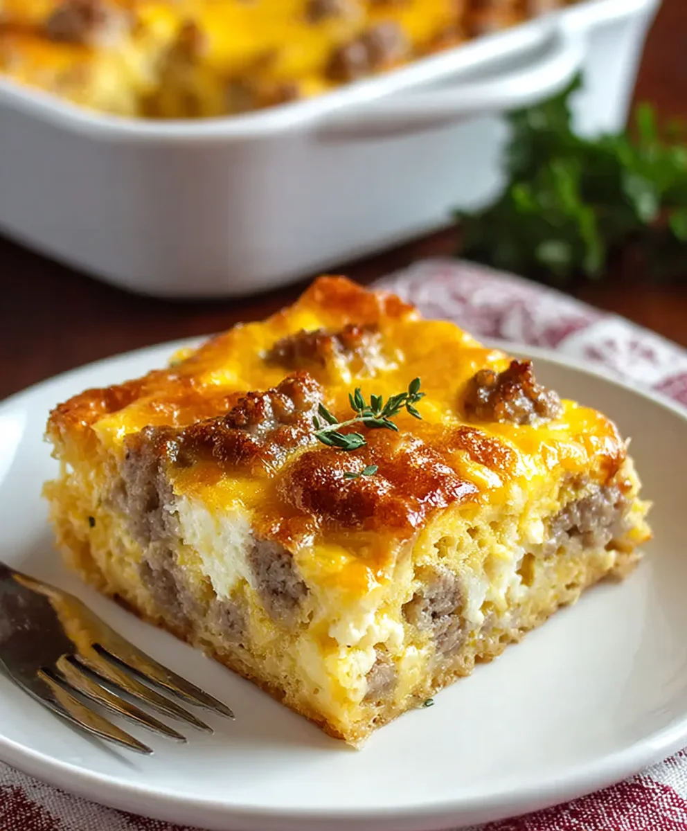 Easy Beef Sausage Egg Casserole - Quick Breakfast Bake