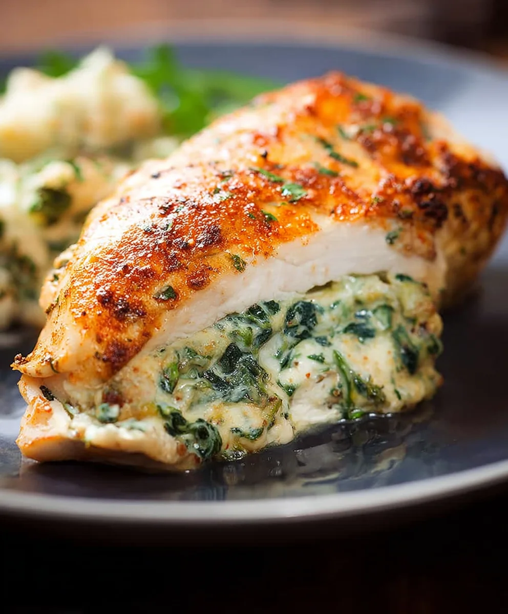 Easy Spinach Stuffed Chicken Breasts - Quick Dinner