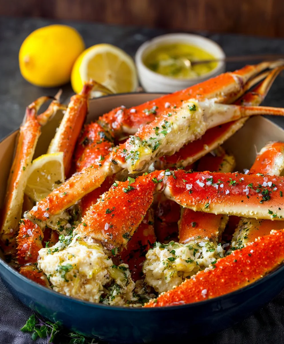Garlic Butter Crab Legs- Delicious Seafood Feast