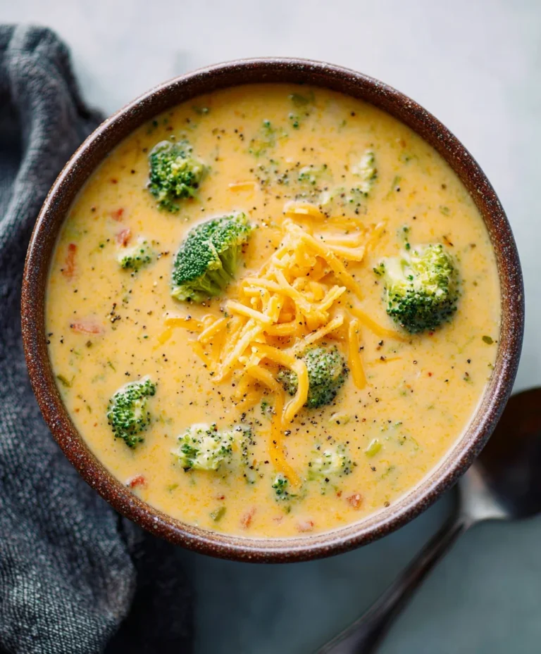 Creamy Cheddar Broccoli Soup – Easy Homemade Recipe