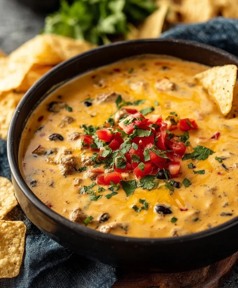 Cowboy Queso Dip- Easy Beef and Cheese Recipe