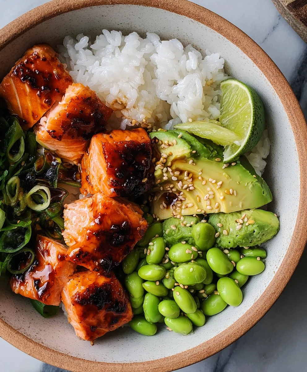 Easy Teriyaki Salmon Sushi Bowl-GF