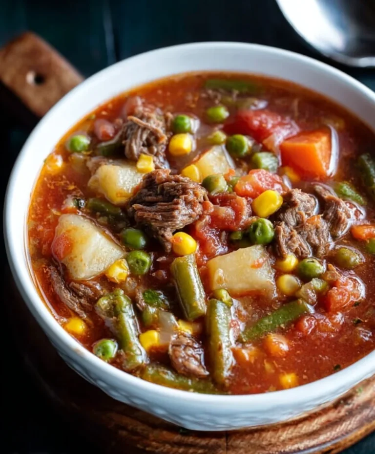 Mom’s Old-Fashioned Vegetable Beef Soup Recipe