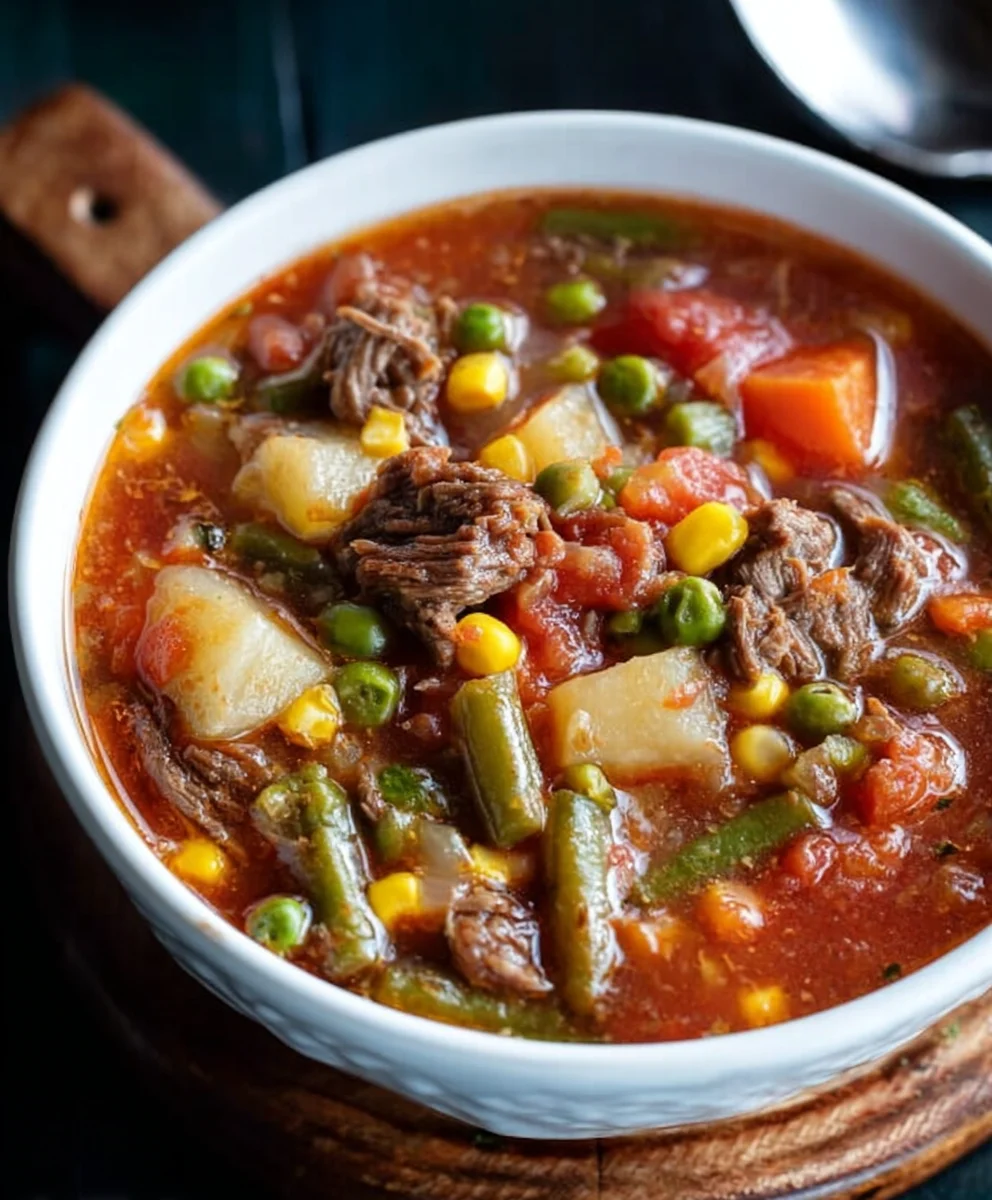 Mom's Old-Fashioned Vegetable Beef Soup Recipe