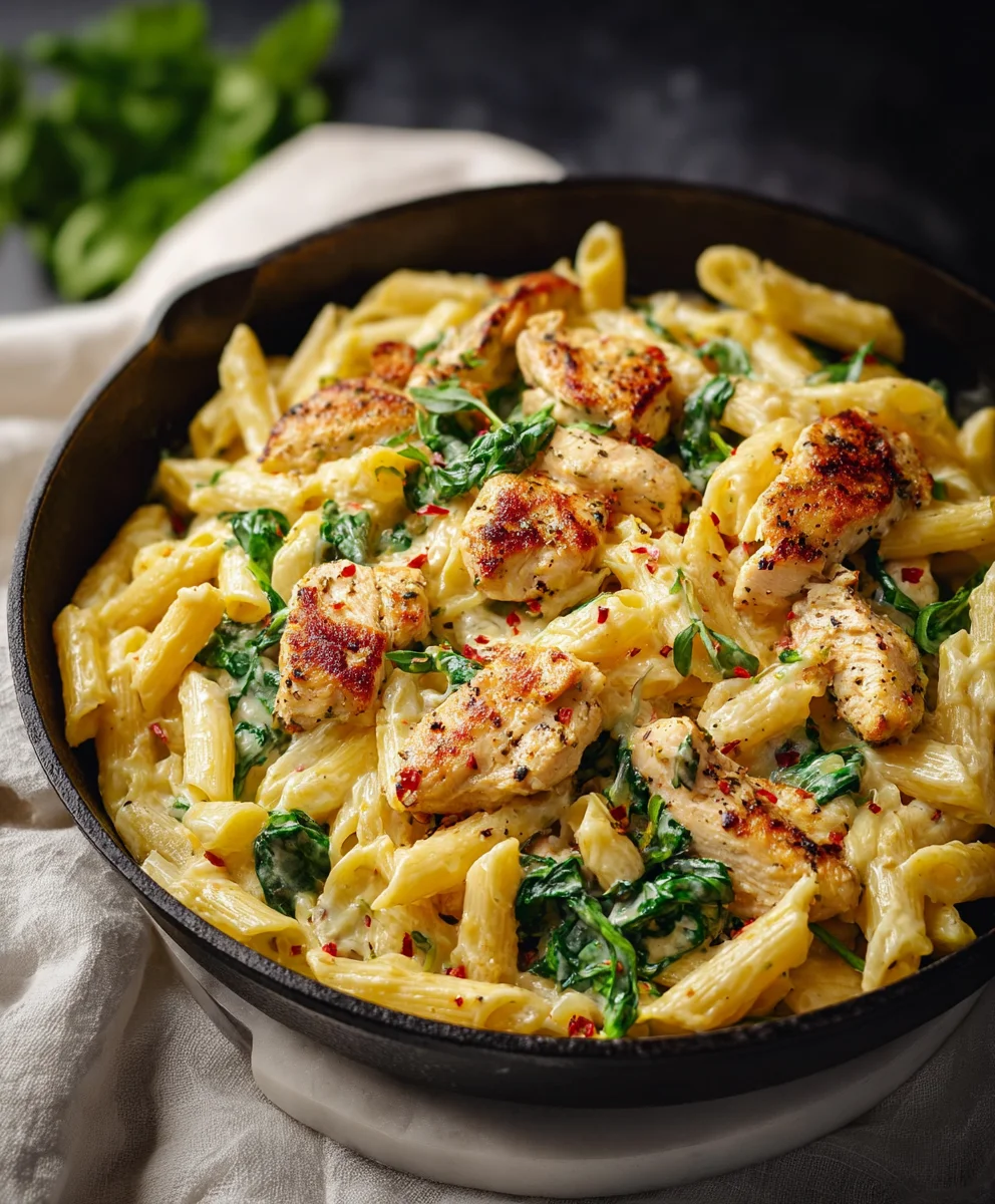 Healthy Garlic Parmesan Chicken Pasta Recipe