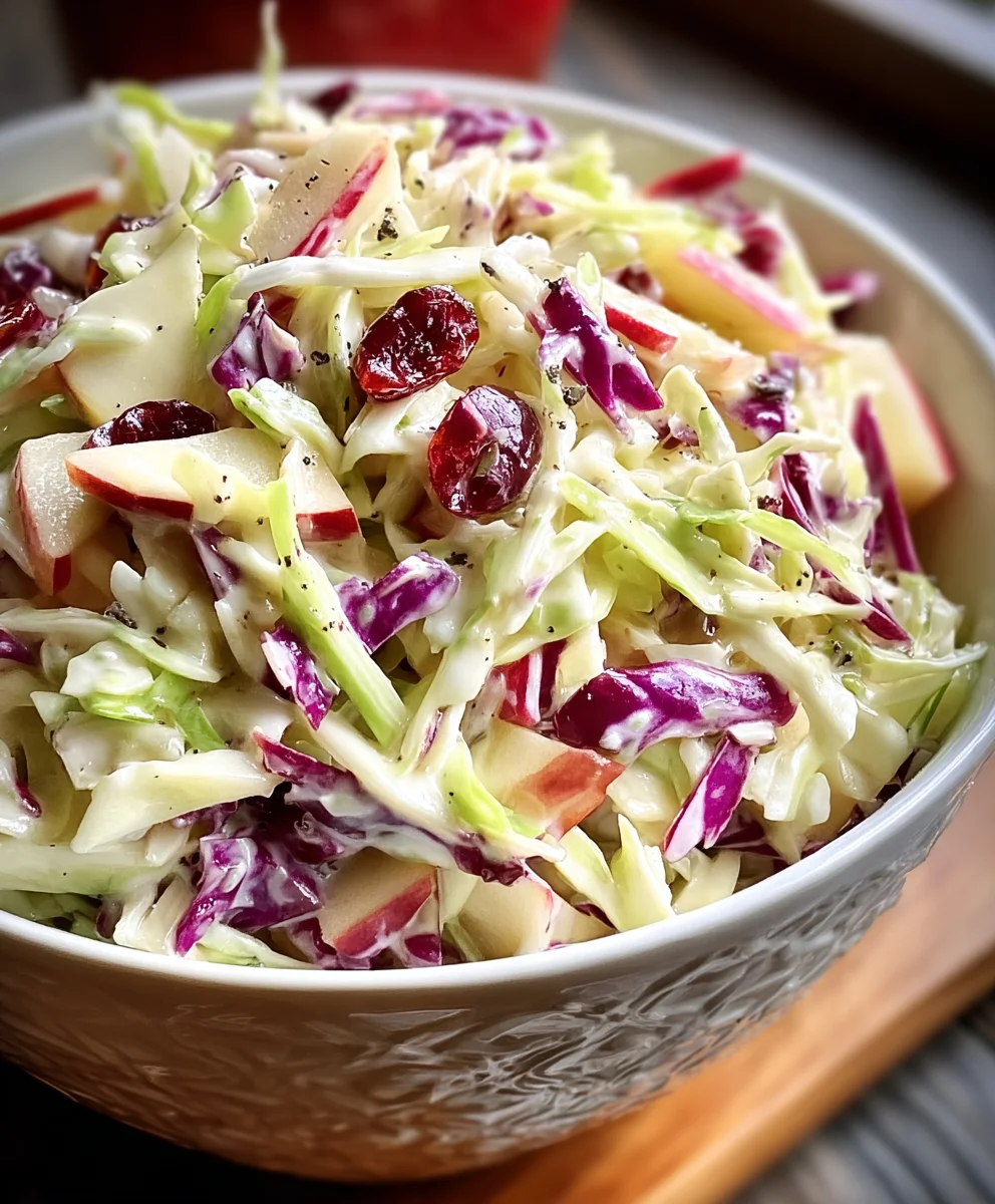 Cranberry Apple Coleslaw Recipe - Fresh & Easy Side Dish
