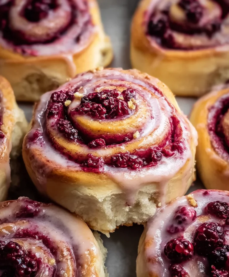Soft Gooey Blackberry Raspberry Sweet Rolls Recipe
