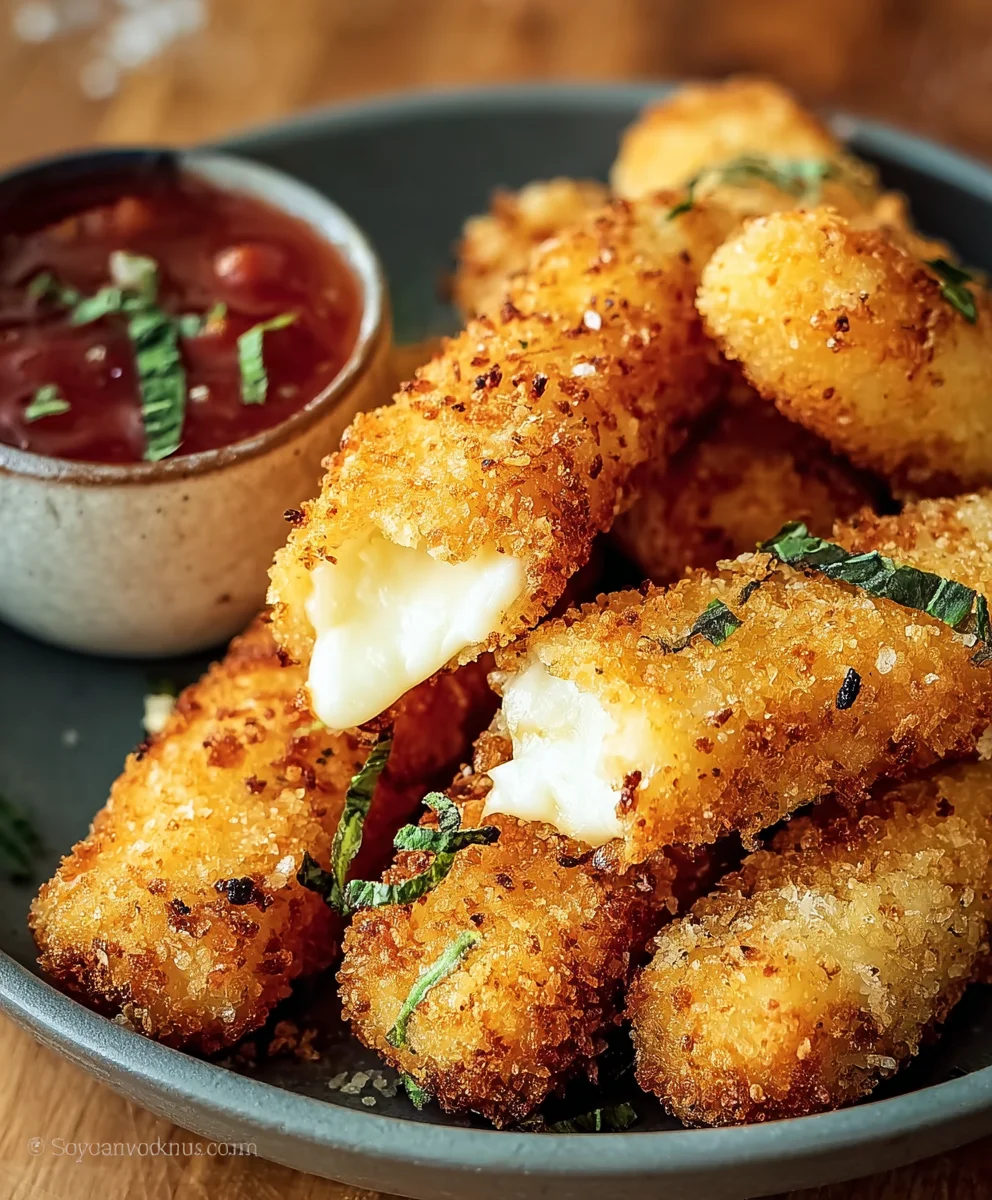 Crispy Air Fryer Mozzarella Sticks Recipe