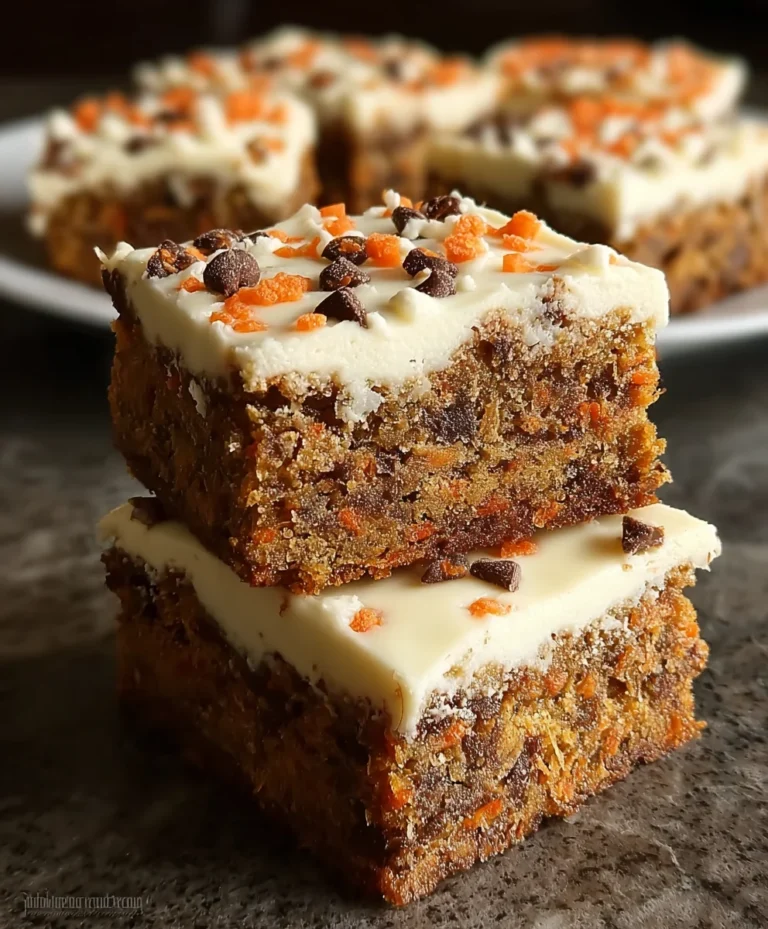 Delicious Carrot Cake Bars Easy Recipe