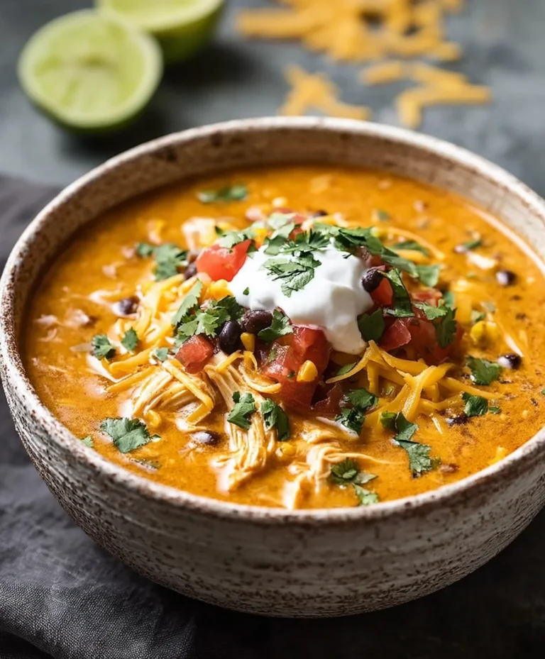 Creamy Chicken Enchilada Soup-Easy & Delicious Recipe