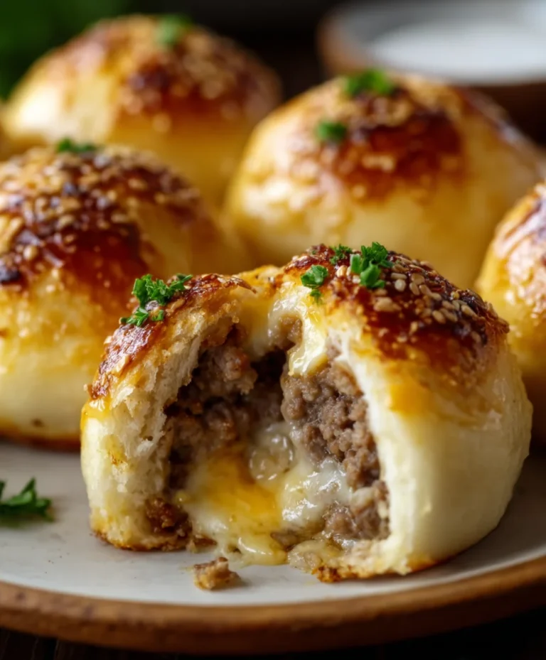 Garlic Parmesan Cheeseburger Bombs Recipe