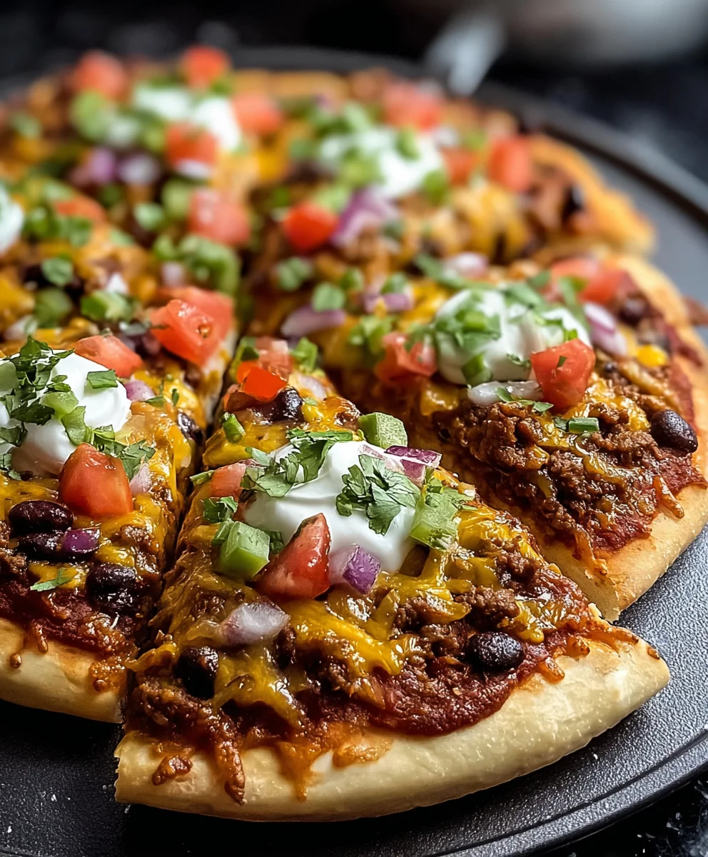 Easy Homemade Beef Mexican Pizza Recipe