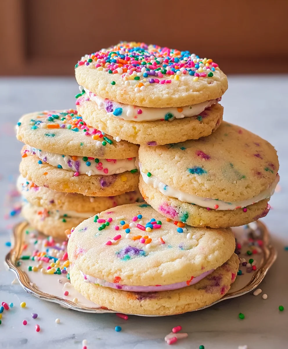 Funfetti Sandwich Cookies - Easy Sweet Treat