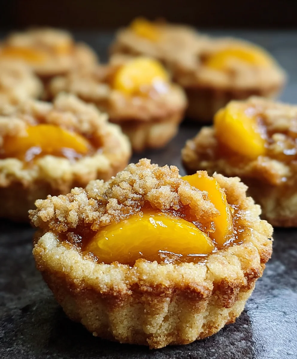 Peach Cobbler Cookie Cups - Easy Dessert Recipe