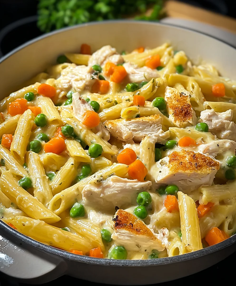 Easy Chicken Pot Pie Pasta Recipe - Comfort Food Classic