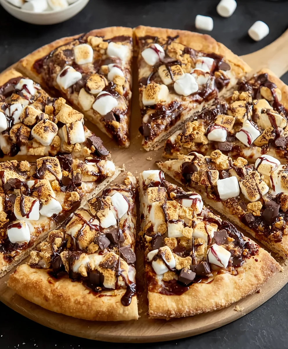 Easy Smores Pizza Recipe- Decadent Dessert Treat