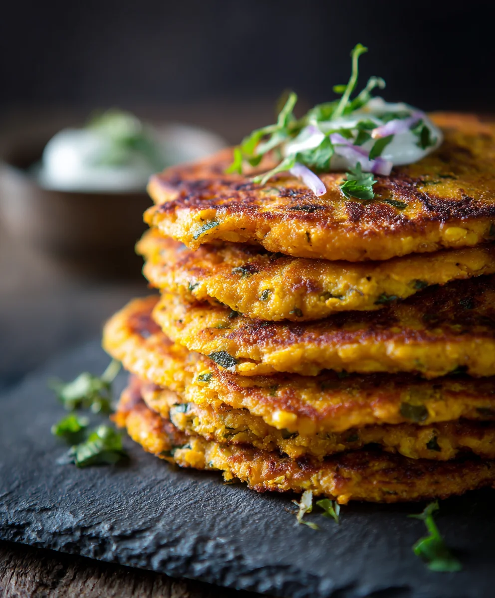 Masoor Dal Chilla Savory Red Lentil Pancakes Recipe
