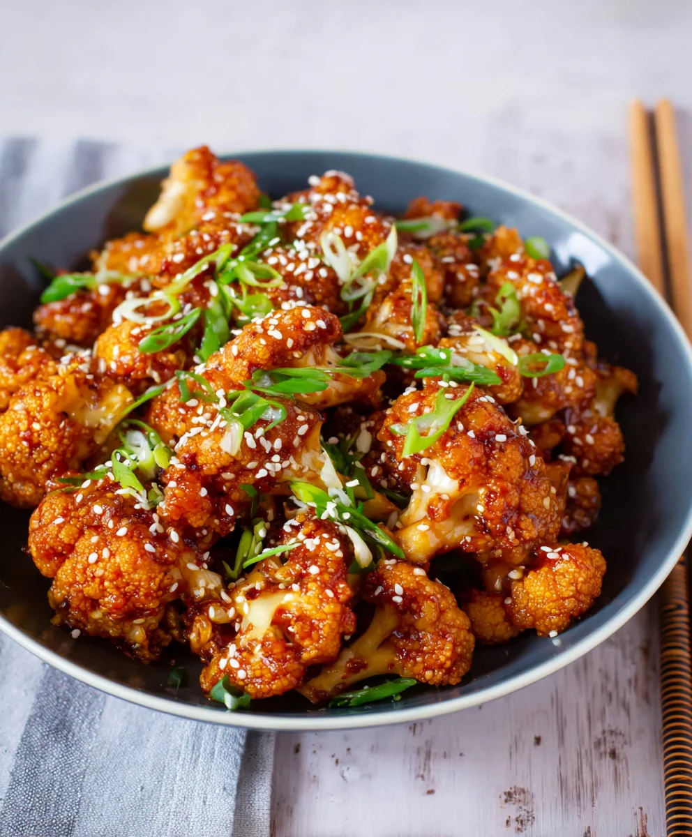 Sticky Sesame Cauliflower Recipe - Easy Vegan Bowl