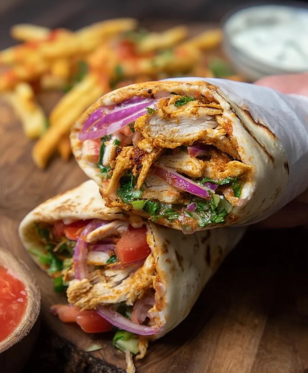 Authentic Chicken Shawarma Wrap Recipe-Easy & Delicious