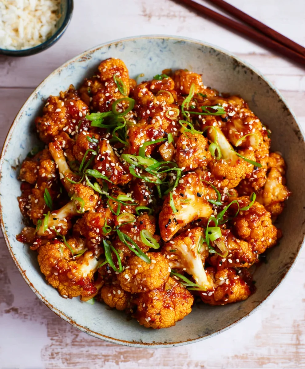 Sticky Sesame Cauliflower Recipe - Easy Vegan Bowl