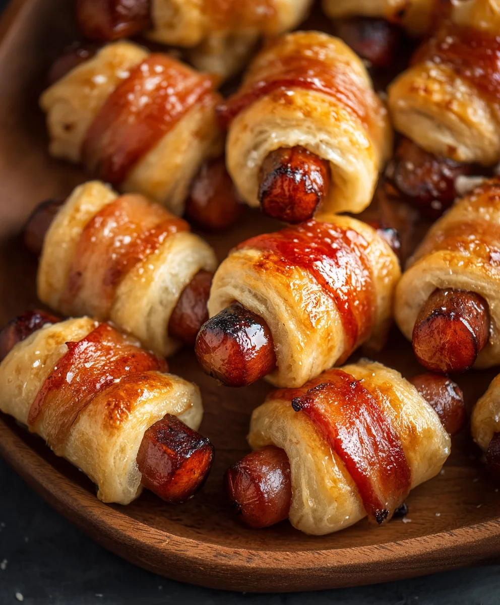 Glazed Beef-in-a-Blanket Easy Appetizer Recipe
