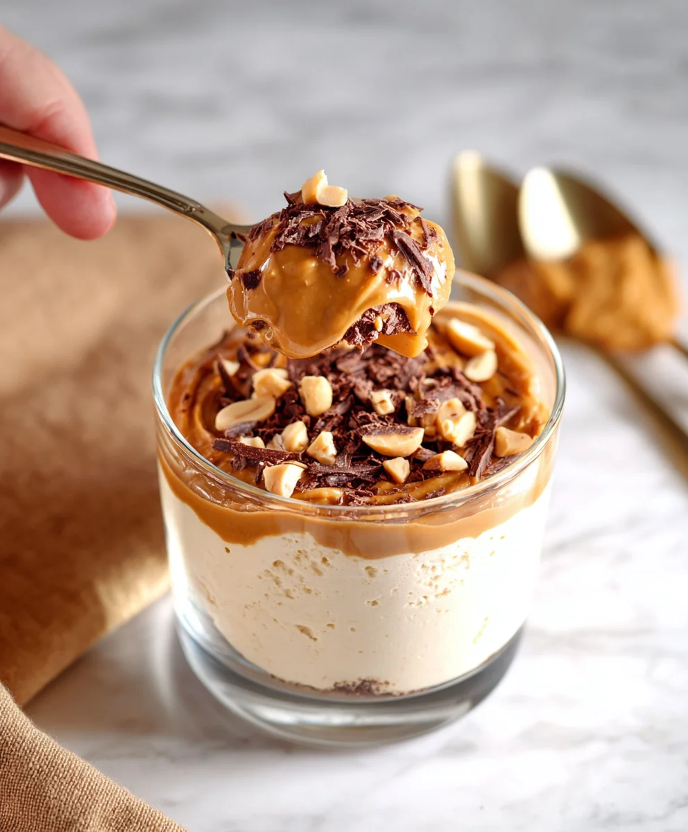 Cottage Cheese Peanut Butter Mousse-Easy Dessert