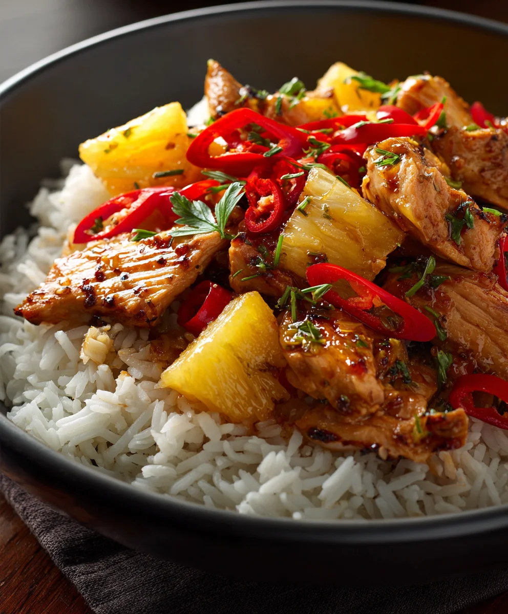 Sweet Pineapple Chicken Rice - Easy Weeknight Meal