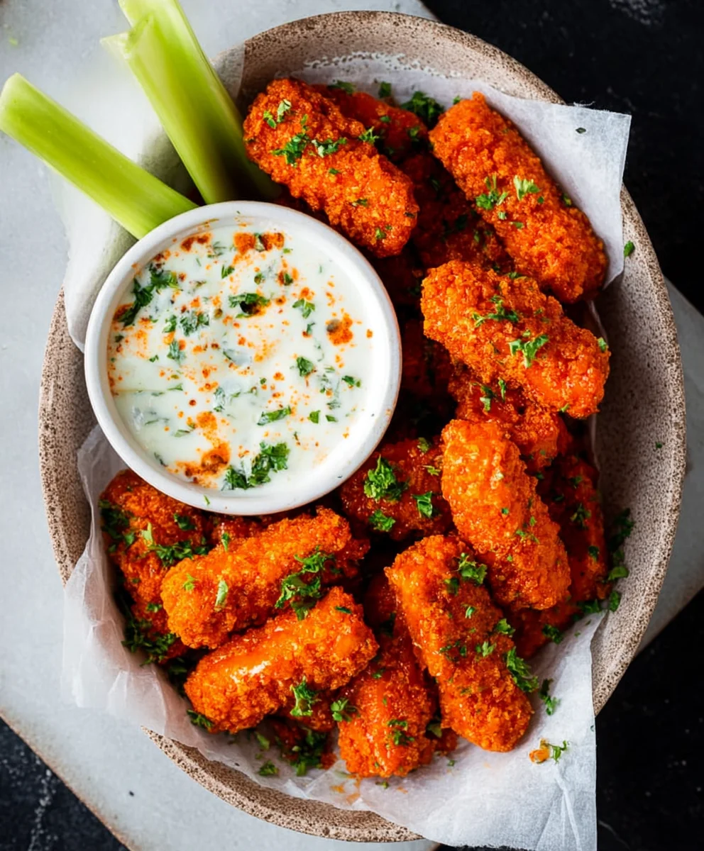 Crispy Baked Buffalo Tofu Wings Recipe