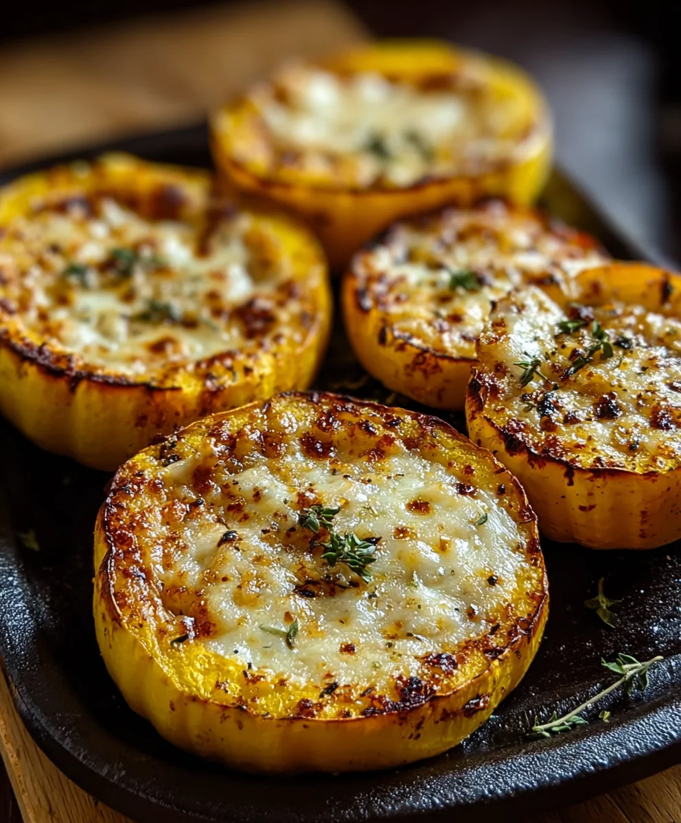 Cheesy Baked Squash Rounds- Easy Side Dish