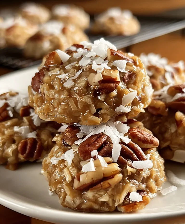 No Bake Pecan Coconut Praline Cookies-Easy Treat