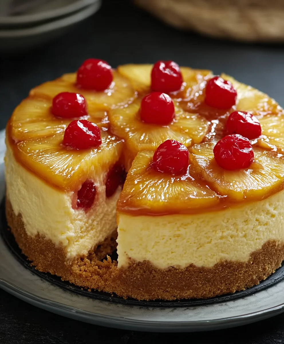 Pineapple Upside-Down Cheesecake Bliss