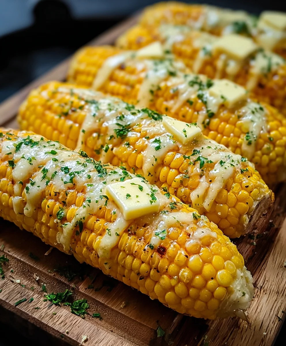 Cheesy Garlic Butter Corn on the Cob - Easy Recipe