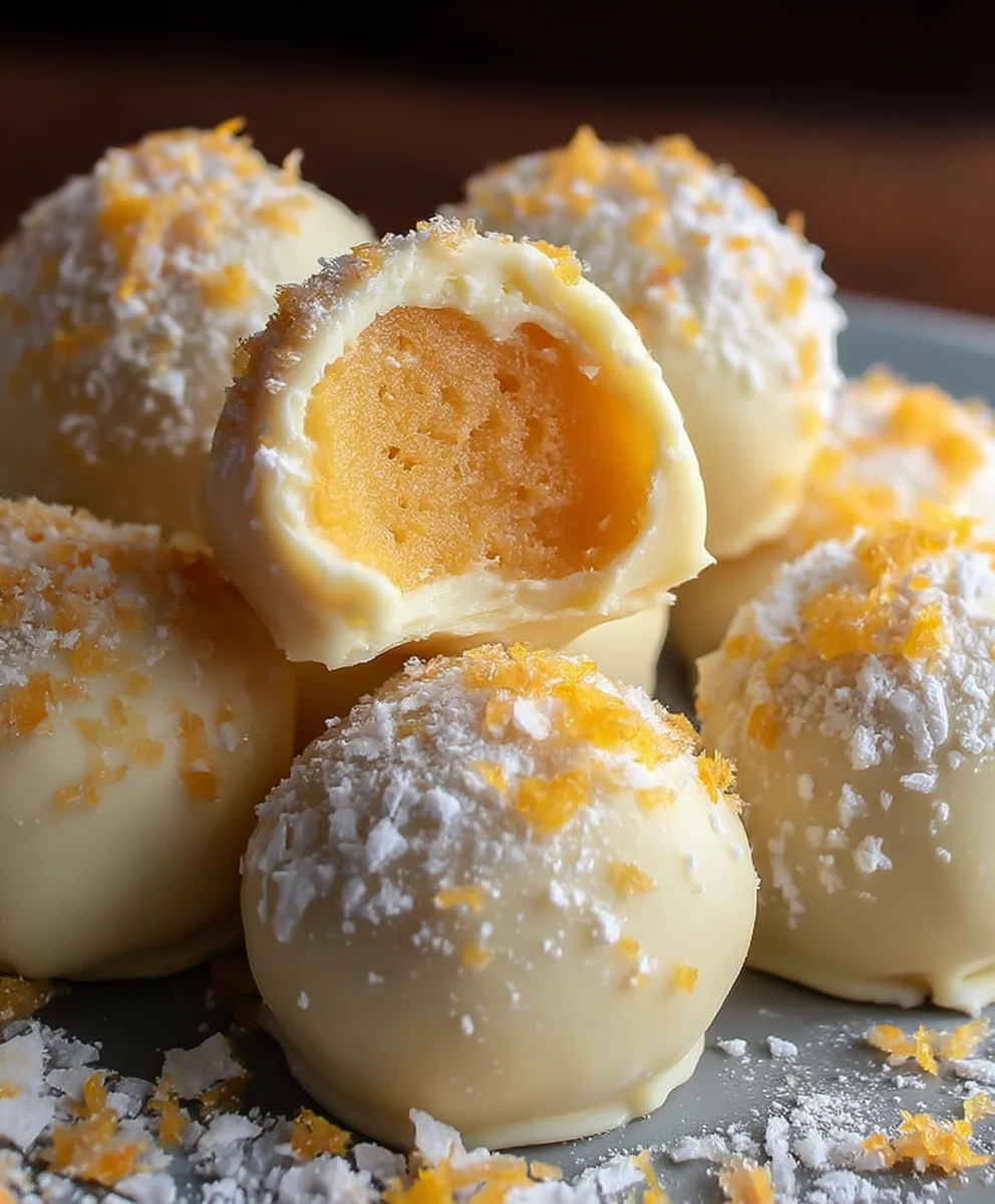 White Chocolate Orange Creamsicle Truffles-Easy Treat