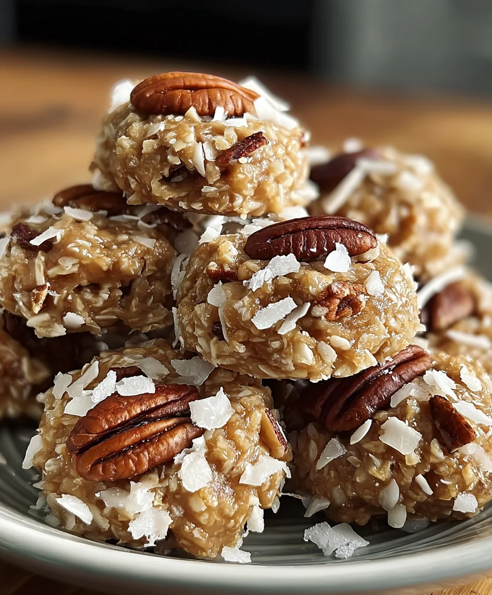 No Bake Pecan Coconut Praline Cookies-Easy Treat